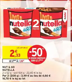 Intermarché Nutella Nut & Go offre