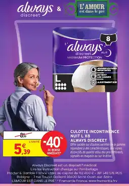 Intermarché Always Discreet offre