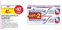 Intermarché SENSODYNE DENTIFRICE SENSIBILITÉ ET GENCIVES offre