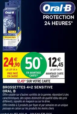 Intermarché Oral-B Brossettes 4+2 Sensitive offre