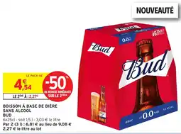 Intermarché Bud Boisson à base de bière sans alcool offre