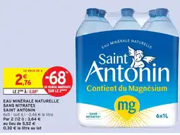 Intermarché Saint Antonin Eau minérale naturelle offre