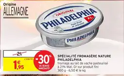 Intermarché PHILADELPHIA fromage au lait de vache pasteurisé offre