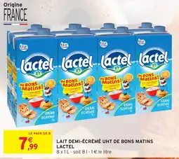Intermarché lactel LAIT DEMI-ÉCRÉMÉ UHT offre