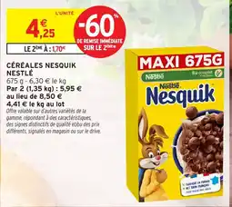 Intermarché Nesquik Céréales offre