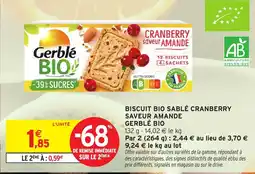 Intermarché Express Gerblé BIO offre