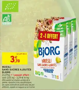 Intermarché Express BJORG MUESLI offre