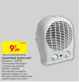 Intermarché CHAUFFAGE SOUFFLANT offre