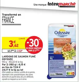 Intermarché Odyssée Lardons de saumon fumé offre