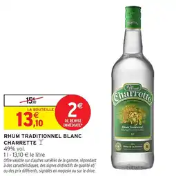Intermarché Charrette Rhum Traditionnel Blanc offre