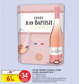 Intermarché Cuvée Jean Baptiste Vin de France Cinsault Rosé offre