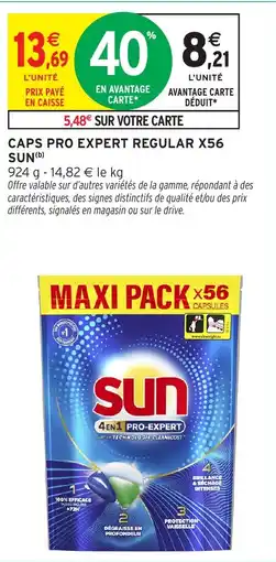 Intermarché SUN CAPS PRO EXPERT REGULAR offre
