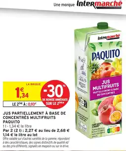 Intermarché Express PAQUITO Jus multifruits offre