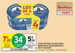 Intermarché Express Petit Navire Thon entier au naturel offre