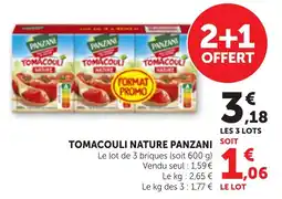 Maximarché PANZANI TOMACOULI NATURE offre