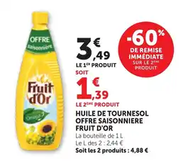 Maximarché Fruit d'Or Huile de tournesol offre