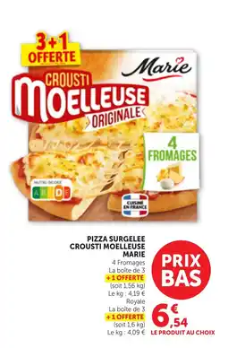 Maximarché Marie pizza surgelee Crousti Moelleuse offre