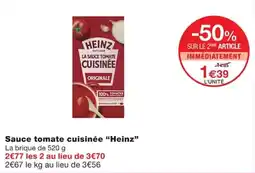 Monoprix HEINZ Sauce tomate cuisinée offre