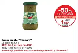 Monoprix Panzani Sauce pesto offre