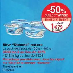 Monoprix Danone Skyr nature offre