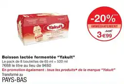 Monoprix Yakult Boisson lactée fermentée offre