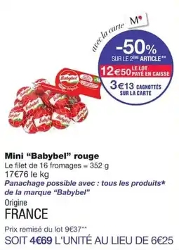 Monoprix Babybel Mini "Babybel" rouge offre