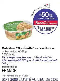 Monoprix Bonduelle Coleslaw offre