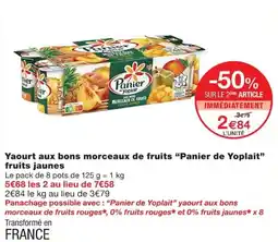 Monoprix Panier de Yoplait Yaourt aux bons morceaux de fruits offre
