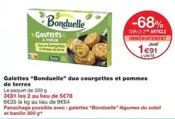 Monoprix Bonduelle Galettes à poêler offre