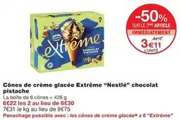 Monoprix Nestlé Cônes de crème glacée Extrême offre