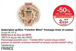 Monoprix l'atelier Blini Aubergine grillée offre