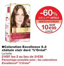 Monoprix L'Oréal Coloration Excellence 5.3 offre