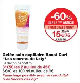 Monoprix Boost Curl Gelée soin capillaire offre