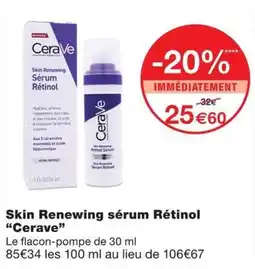 Monoprix CeraVe Skin Renewing sérum Rétinol offre