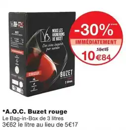 Monoprix BUZET A.O.C. Buzet rouge offre