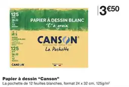 Monoprix Canson Papier à dessin blanc offre