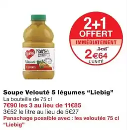 Monoprix Liebig Soupe Velouté 5 légumes offre