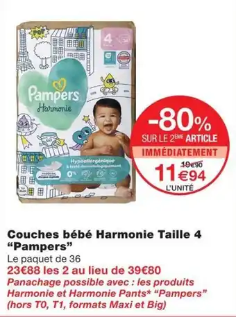 Pampers Couches bébé Harmonie