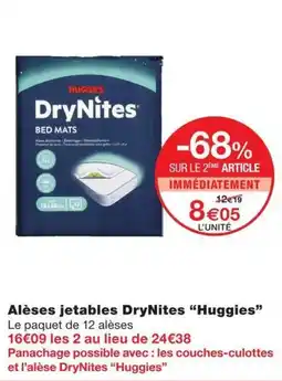 Monoprix Huggies DryNites Bed Mats offre