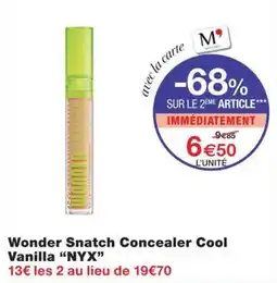 Monoprix NYX Wonder Snatch Concealer Cool Vanilla offre