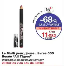 Monoprix All Tigers Le Multi yeux, joues, lèvres 553 offre