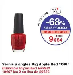 Monoprix OPI Vernis à ongles Big Apple Red offre