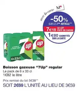 Monoprix 7Up Boisson gazeuse offre