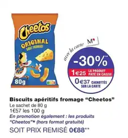 Monoprix Cheetos Biscuits apéritifs fromage offre
