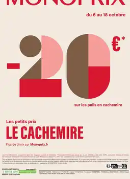 Monoprix LE CACHEMIRE offre