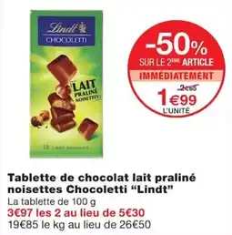 Monoprix Lindt Chocoletti offre