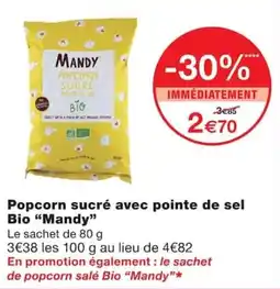Monoprix Mandy Popcorn Sucré offre