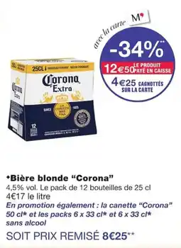 Monoprix Corona Bière blonde offre