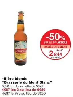 Monoprix Brasserie du Mont Blanc Bière blonde offre