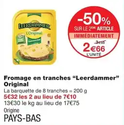 Monoprix Leerdammer Fromage en tranches offre
